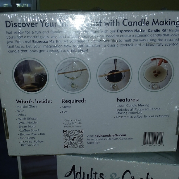 NiB Adults & Crafts Martini Candle Kit - Picture 3 of 3
